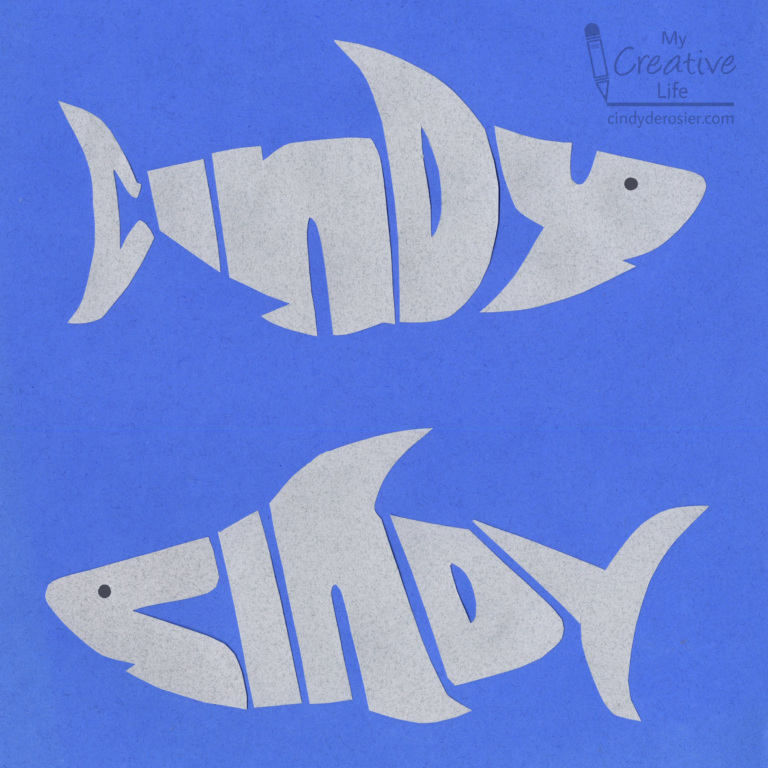 Shark Name Art Fun Family Crafts
