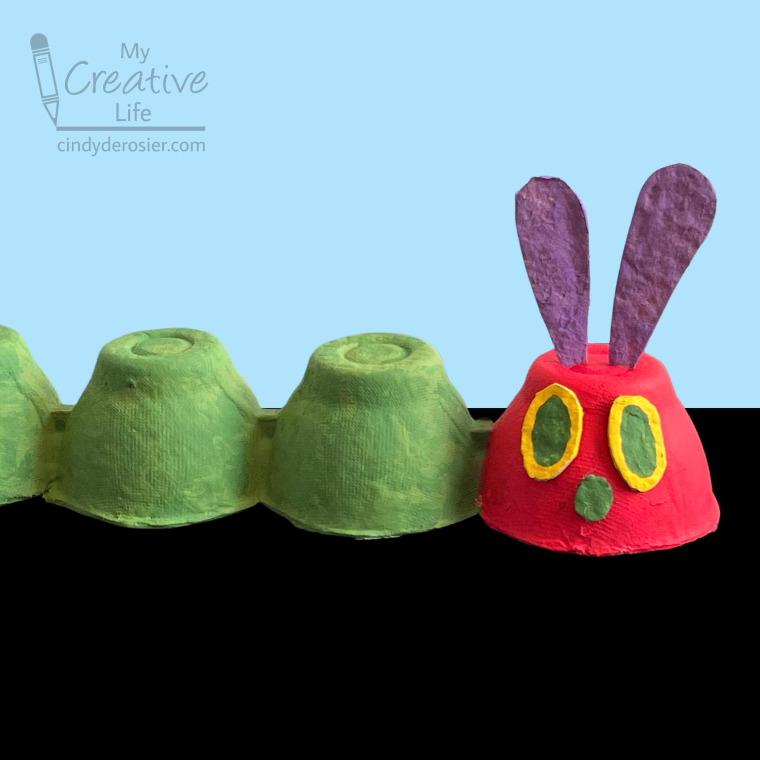 Egg Carton Very Hungry Caterpillar | Fun Family Crafts