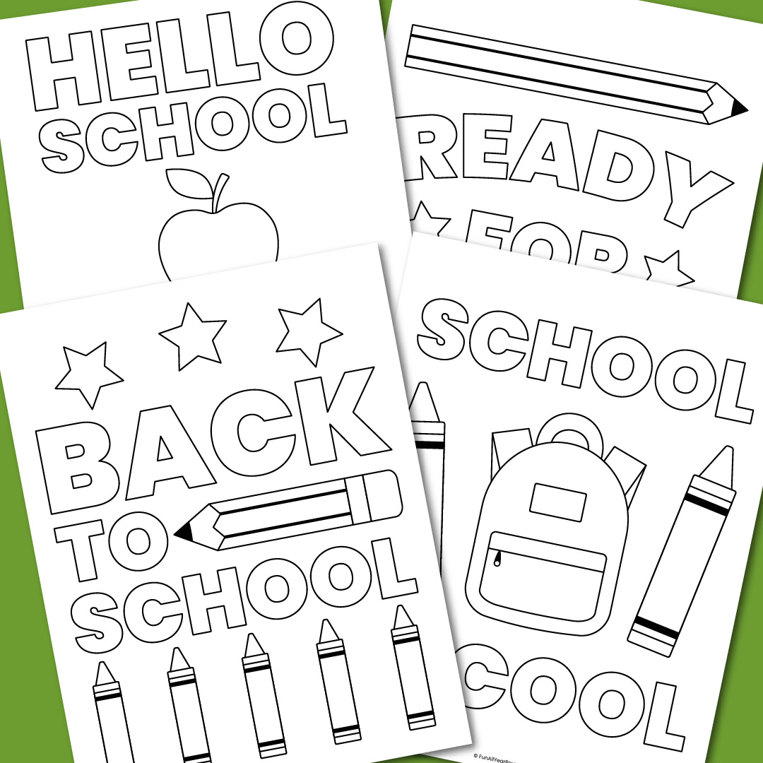 Back-to-school coloring pages | Fun Family Crafts