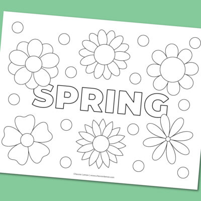 Spring flowers coloring page | Fun Family Crafts